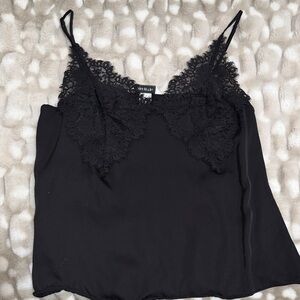 H&M  Black Lace Trim Cami Top